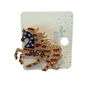 American Horse USA Brooch