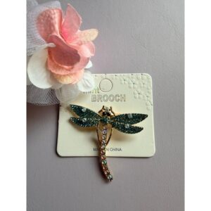 Sea Glass Glow Dragonfly Brooch