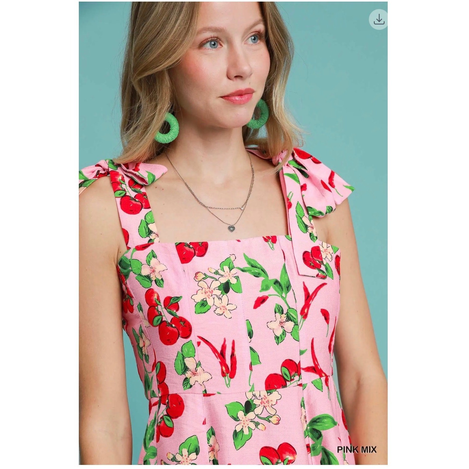 Umgee - Cherry Mixed Mini Dress - Small - Image 3