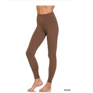 ZENANA - PREMIUM MICROFIBER FULL LENGTH LEGGINGS - Small