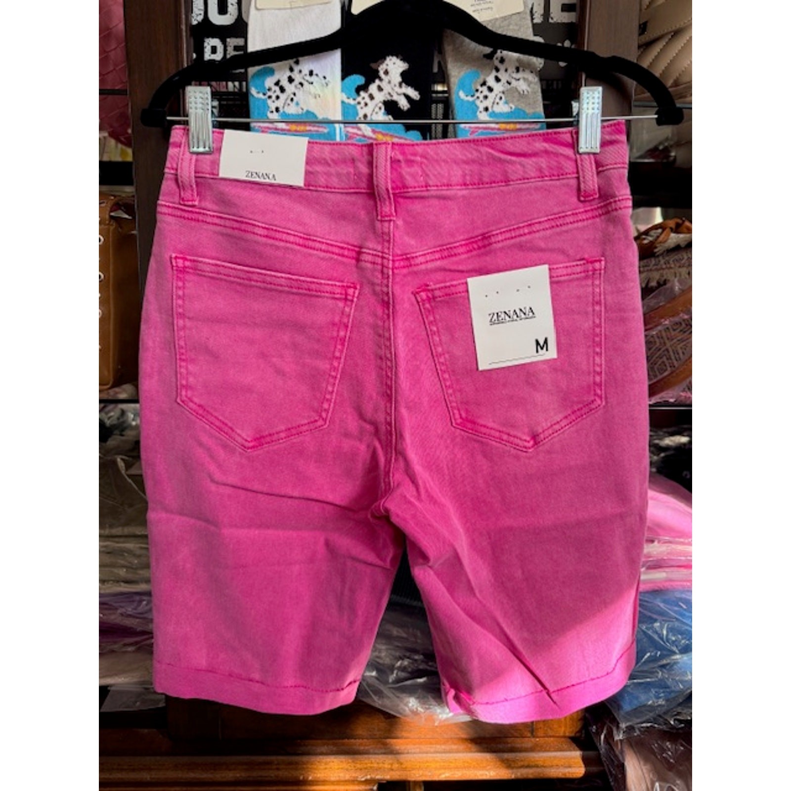 Zenana - Bermuda Jean Shorts - Medium - Image 5
