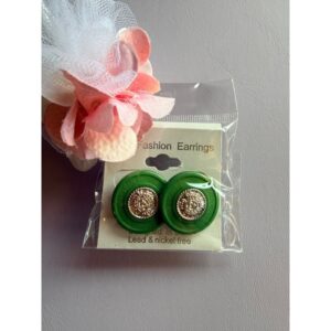 Coastal Clover Button Earrings