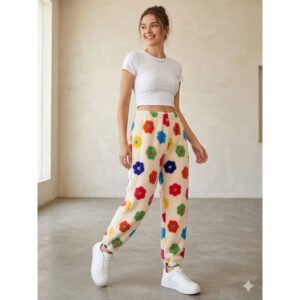 Lovelo - Sherpa Daisy Joggers - Small