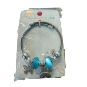 Seaside Flutter Charm Bracelet - Stainless Steel and Adjustable