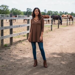Zenana Premium - Swing Top with Pockets - Medium