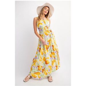 Easel - Sexy Summer Challie Maxi Dress - Medium