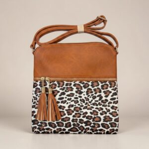 NEW Zenana Leopard Print Envelope Crossbody Bag - Camel