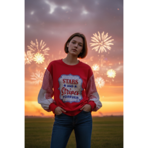 Fantastic Fawn - Stars & Stripes Forever Oversized Sweatshirt - Large