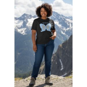 La Diosa - Patchwork "Butterfly" T-Shirt with Stones - XLarge