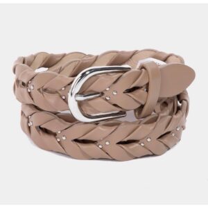 Sandy Cove Chic Braided Vegan Leather Belt - 41"