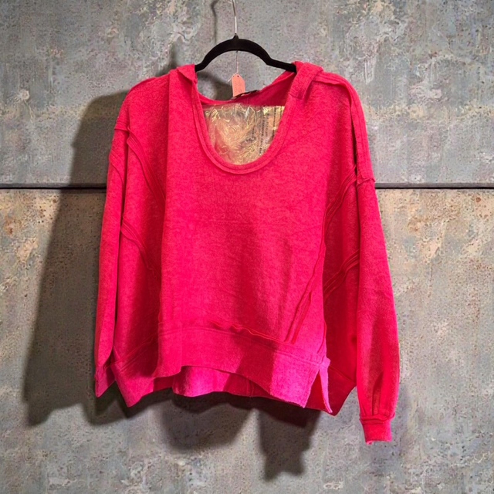 Zenana - Oversize Hacci Fleece Hoodie - Small/Medium - Image 3