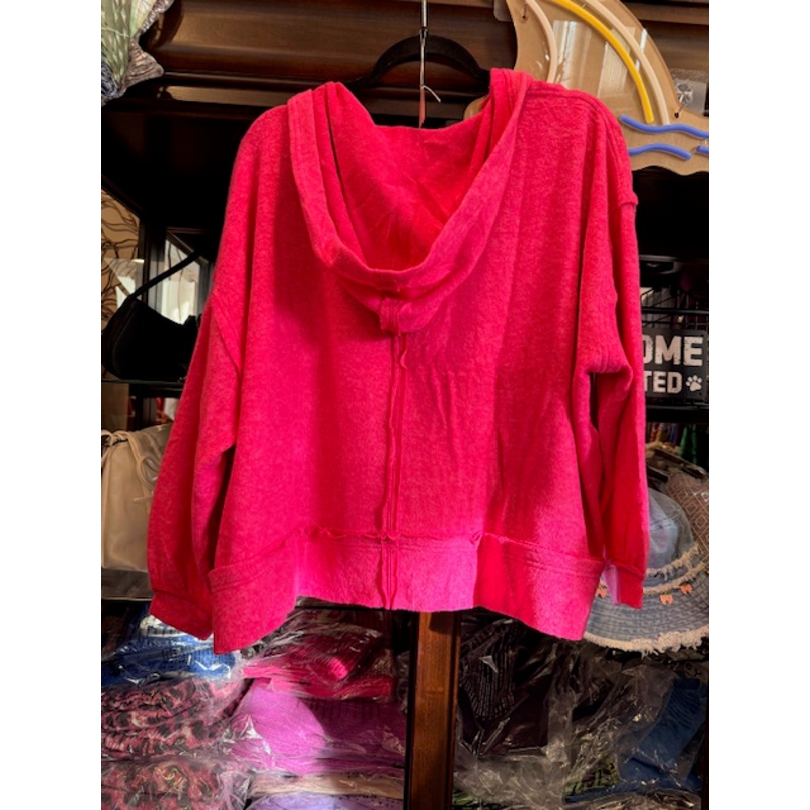 Zenana - Oversize Hacci Fleece Hoodie - Small/Medium - Image 7