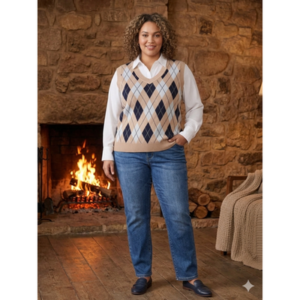 Haute Monde - Argyle Sweater Vest - 2X