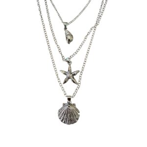Starfish and Seashell Dreams 3-Tier Necklace