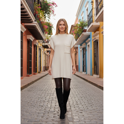 Zenana - Mock Sweater Dress - Large