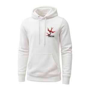 Empyre - Graphic Hoodie with Rose & Birds Hoodie - Small