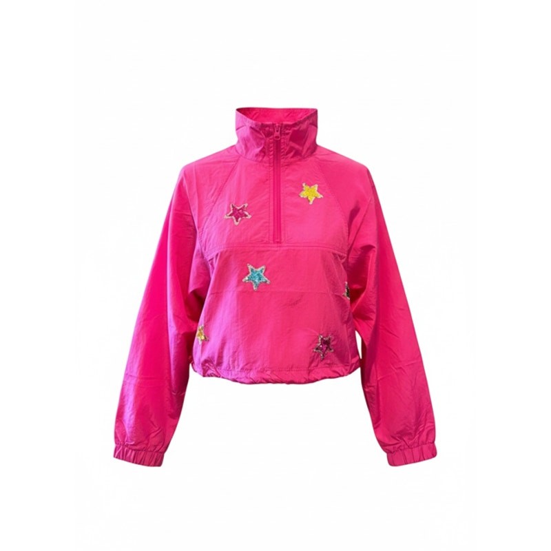 Peach Love - Pull Over Jacket with Sequin Stars - Small - Image 5