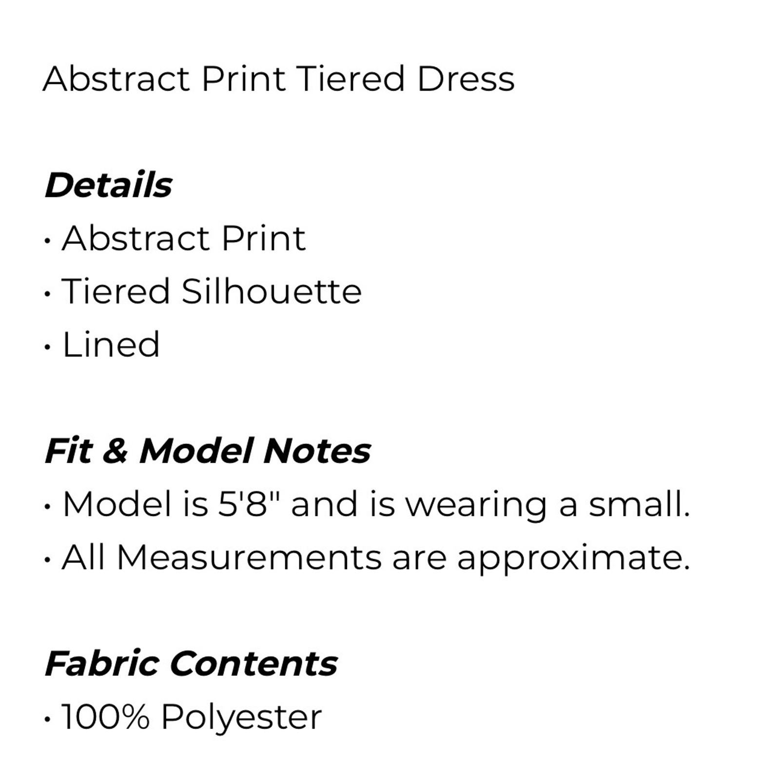 Umgee - Costal Abstract Print Tiered Dress - Medium - Image 6