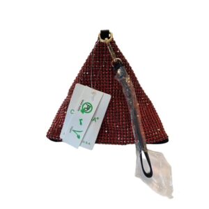 Caleesa Red Rhinestone Mini Bag with Detachable Wristlet Strap
