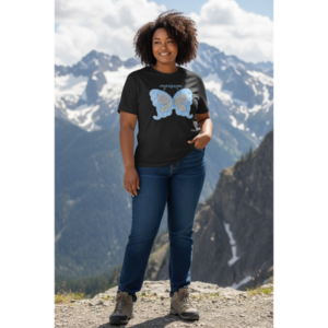 La Diosa - Patchwork "Butterfly" T-Shirt with Stones - XXL
