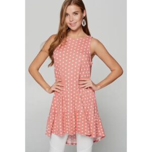 "Seaside Darling" Polka Dot Tunic Top