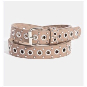 Studs and Grommet Vegan Leather Belt - 40"