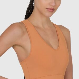 Zenana - Butter Orange Racerback Sports Bra - Medium