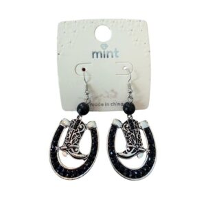 Boot Scootin' Cowgirl Luck Dangle Earrings
