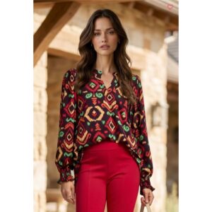Dear Scarlett - Harvest Breeze Lizzy Smocked Top - Large