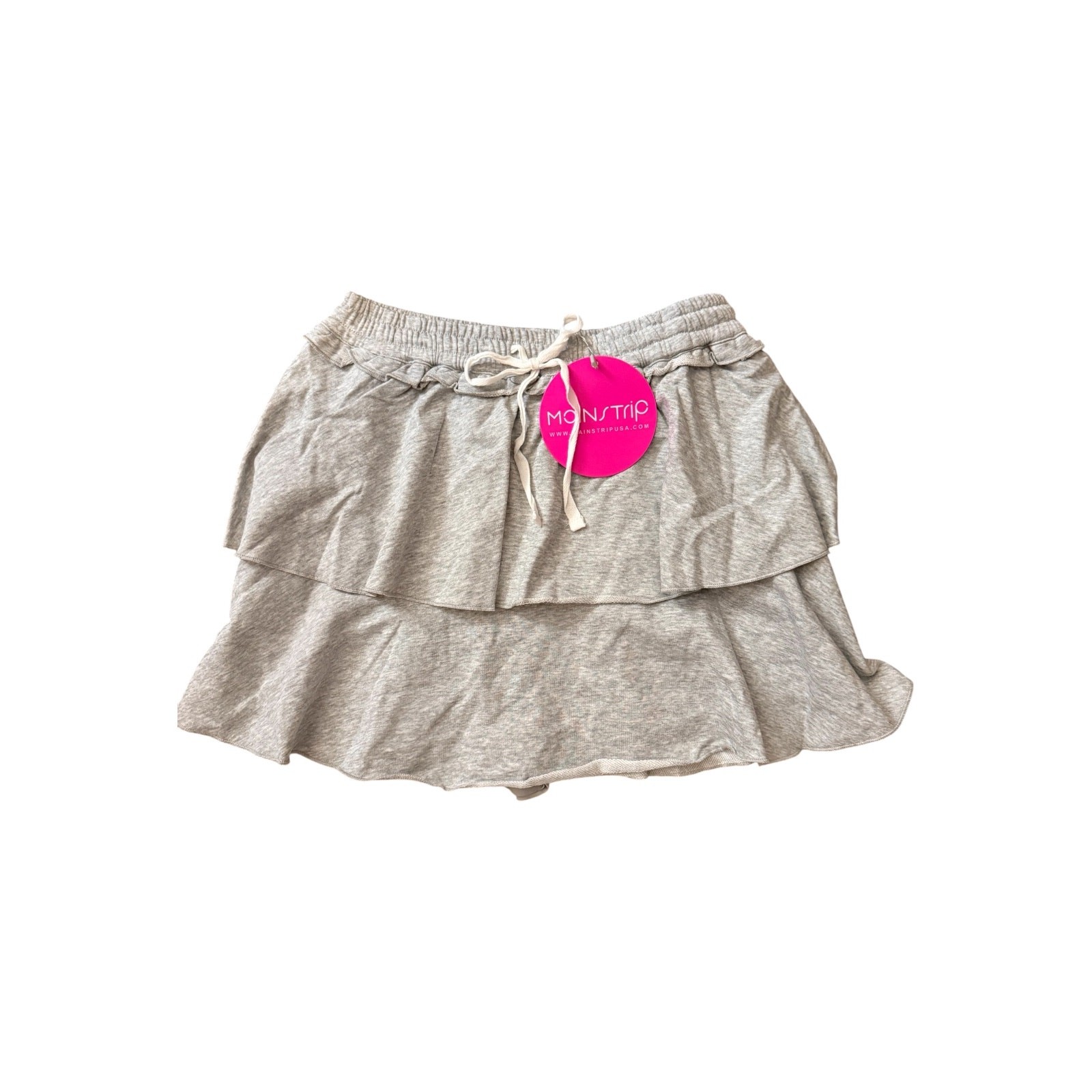 Mainstrip - Two Tier Ruffle Drawstring Waist Skort - Small - Image 3